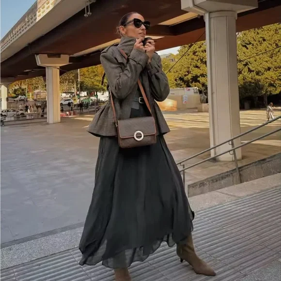 Zara Plaid Wool Blend Jacket ZW Collection - Picture 3 of 16